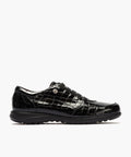 Deportivo en charol coco con cordones elásticos Negro