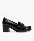 Mocasin en Charol con Adorno Negro
