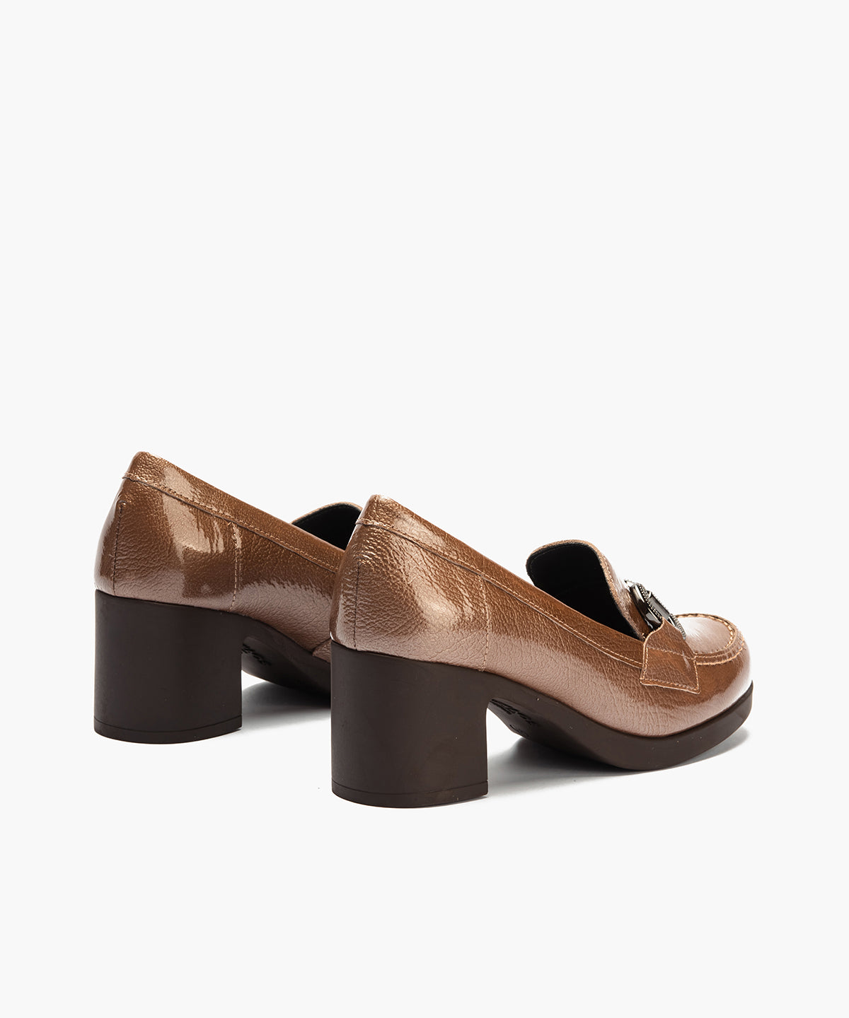 Mocasin en Charol con Adorno Topo