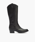 Bota  Alta en Napa Negro