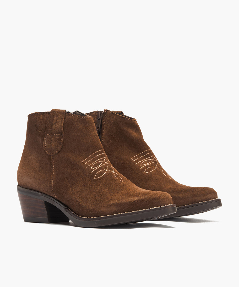 Botin en Serraje Marrón