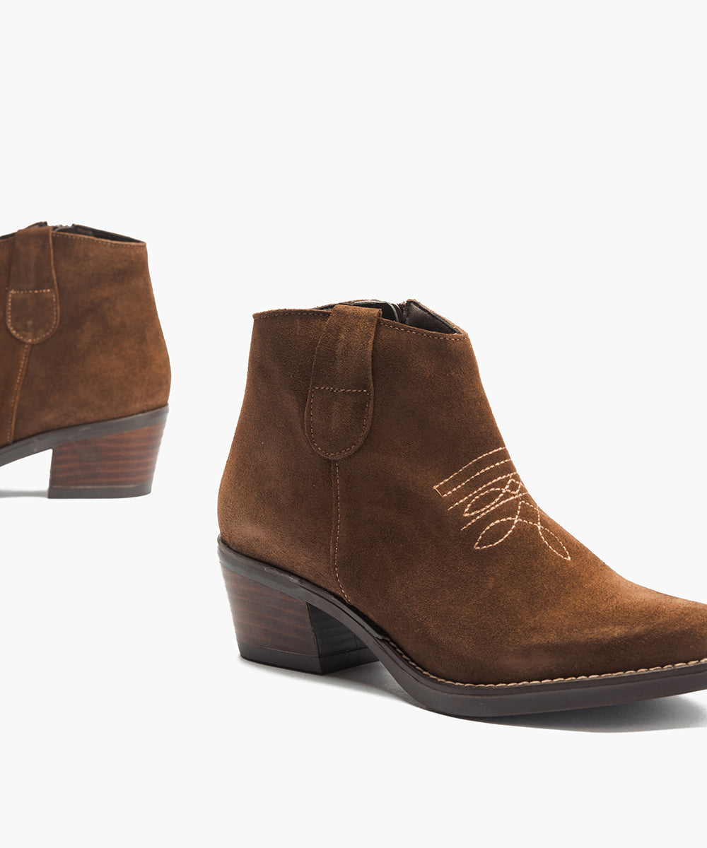 Botin en Serraje Marrón