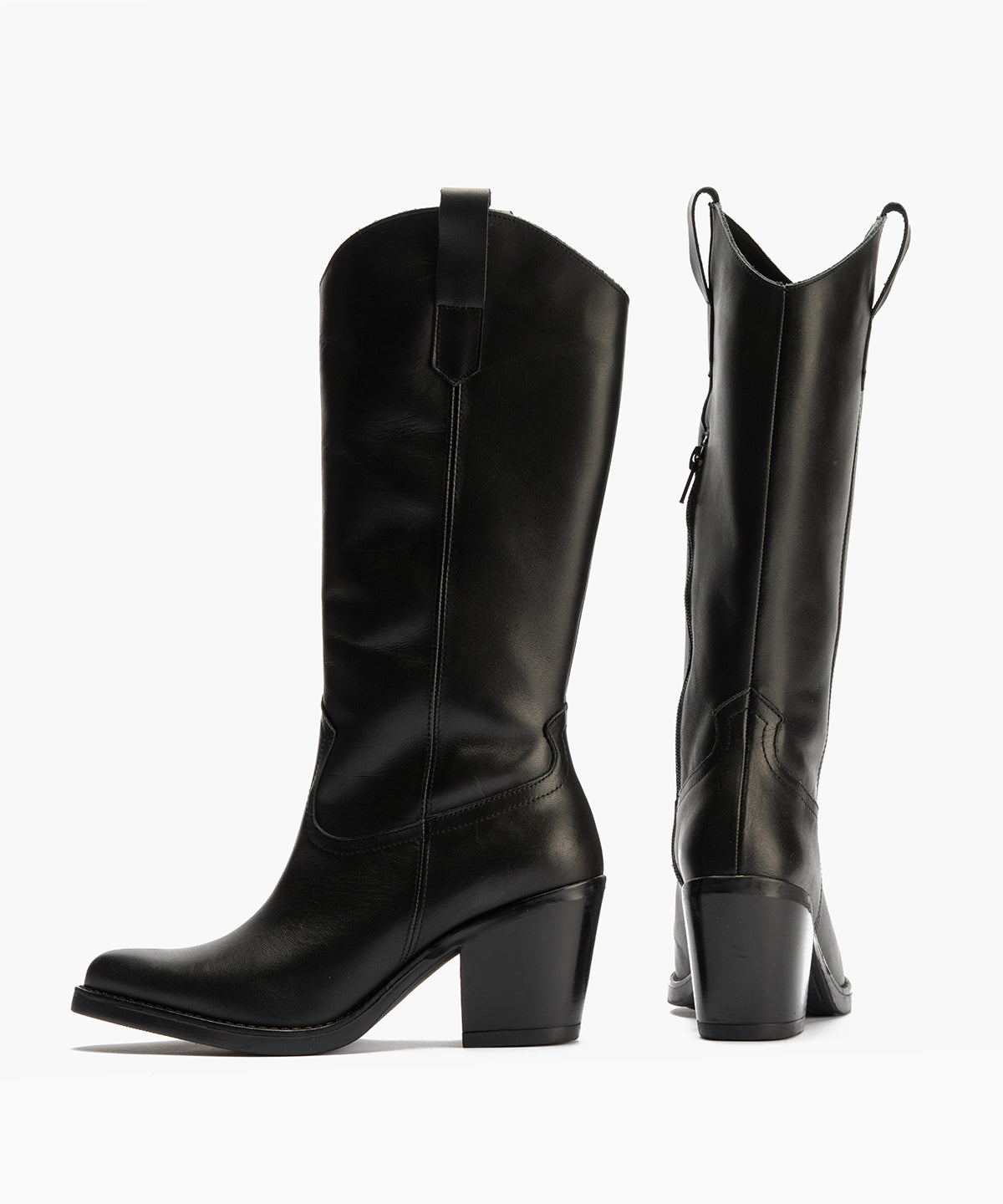 Bota Alta en Napa Negro