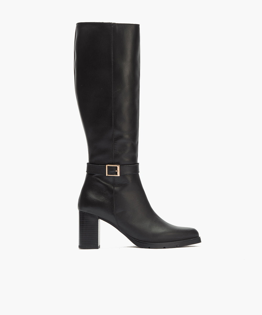 Bota Alta en Napa Negro