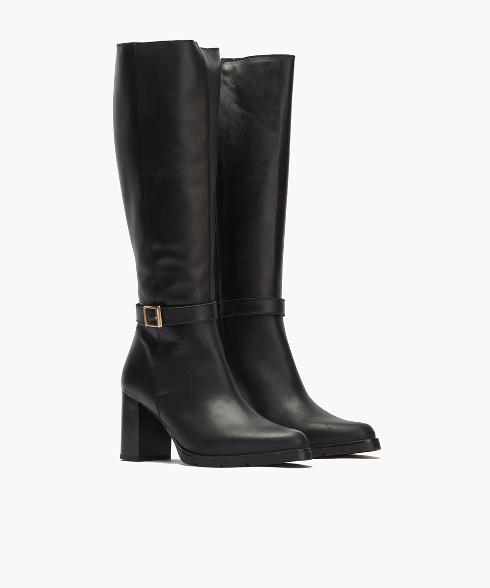 Bota Alta en Napa Negro