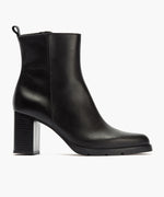 Botin en Napa con Cremallera Negro