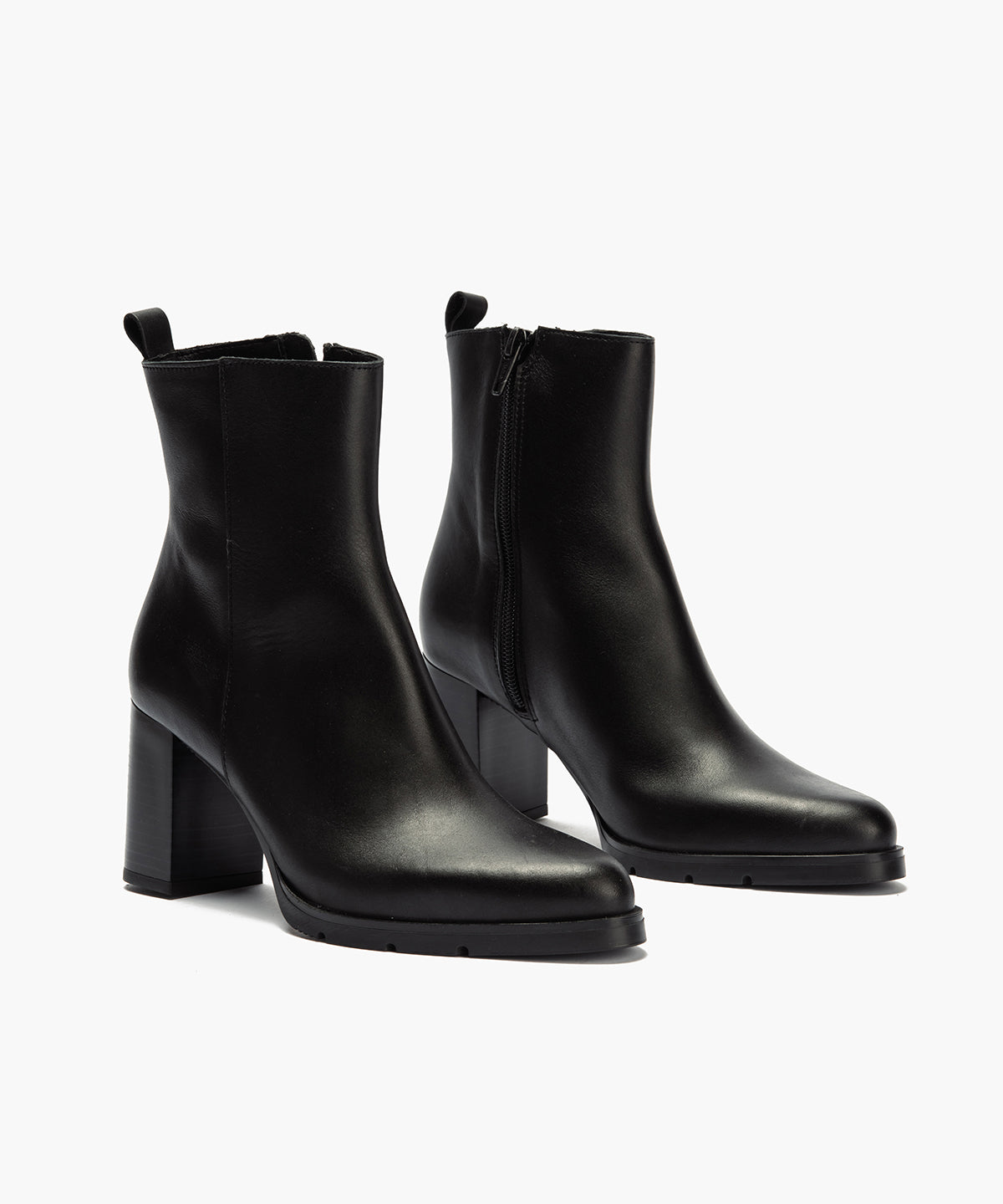Botin en Napa con Cremallera Negro
