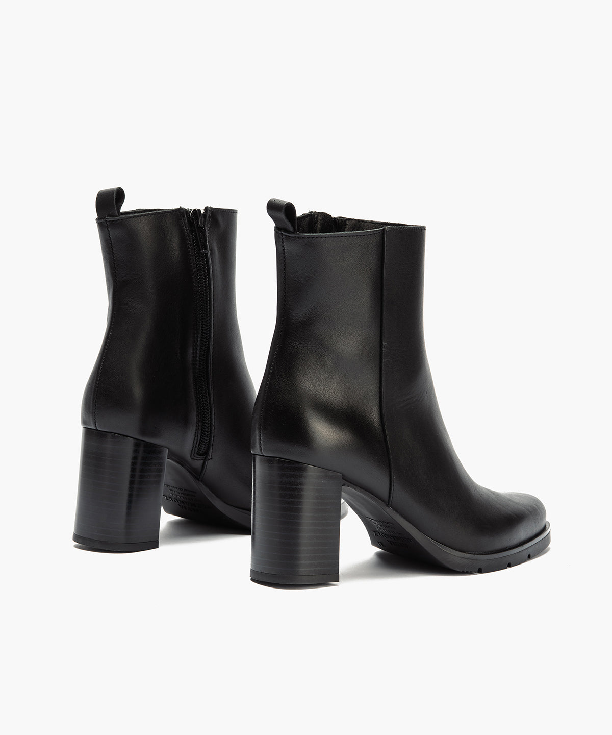 Botin en Napa con Cremallera Negro