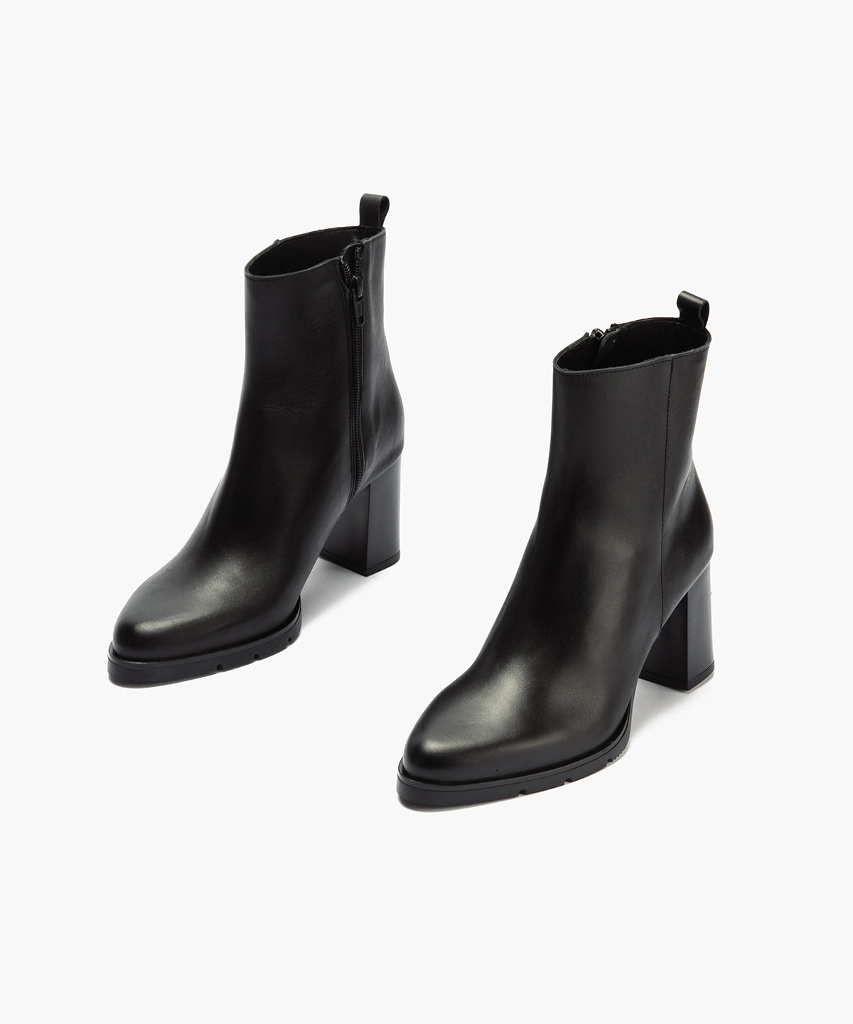 Botin en Napa con Cremallera Negro