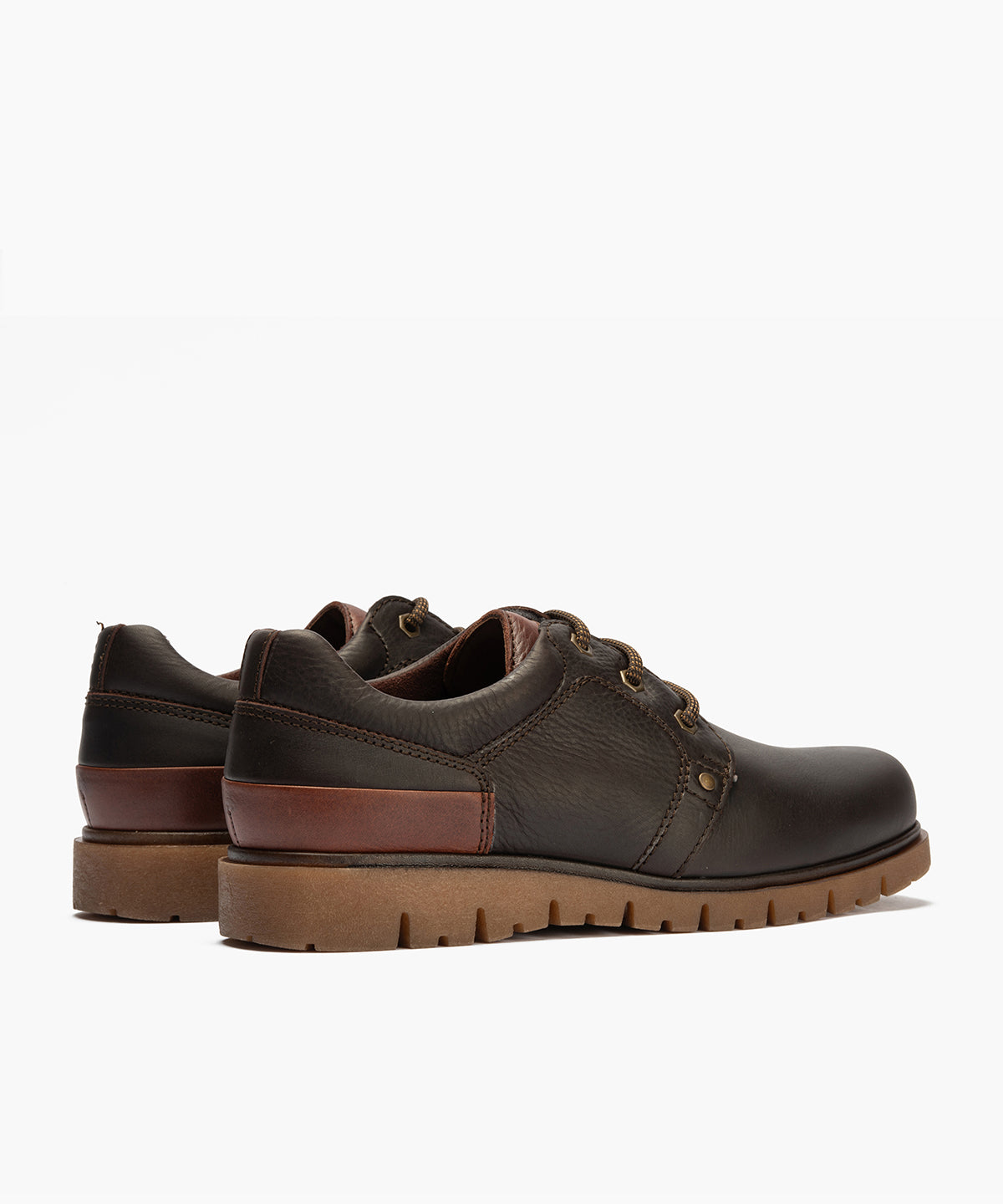 Blucher sport hombre piel con cordones color marron