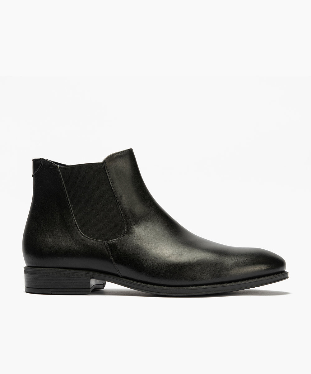 Botín Chelsey vestir hombre con elasticos color negro