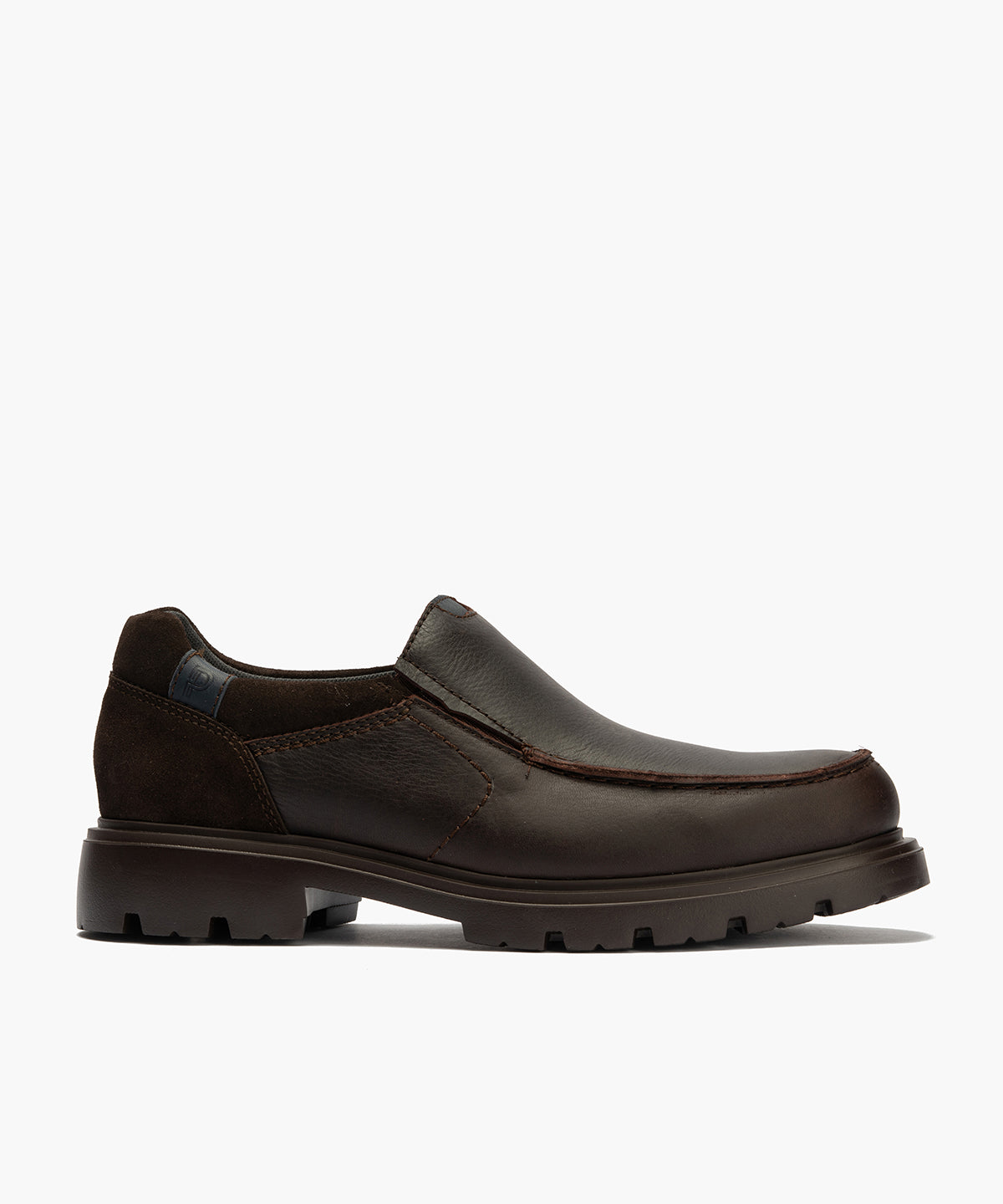Manoletina Merlin hombre con elasticos color marron