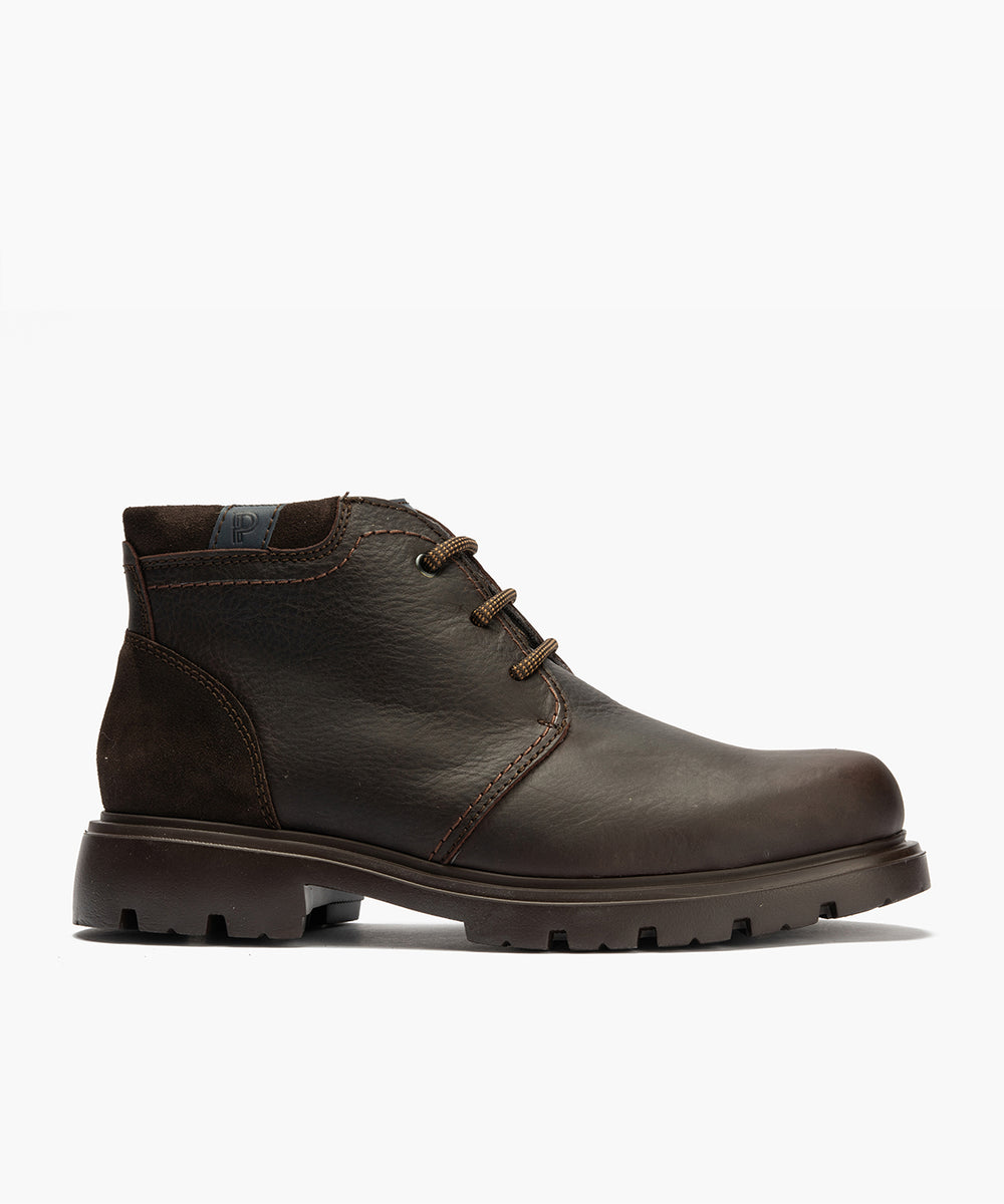 Botín Safari Merlin hombre con cordones color marron