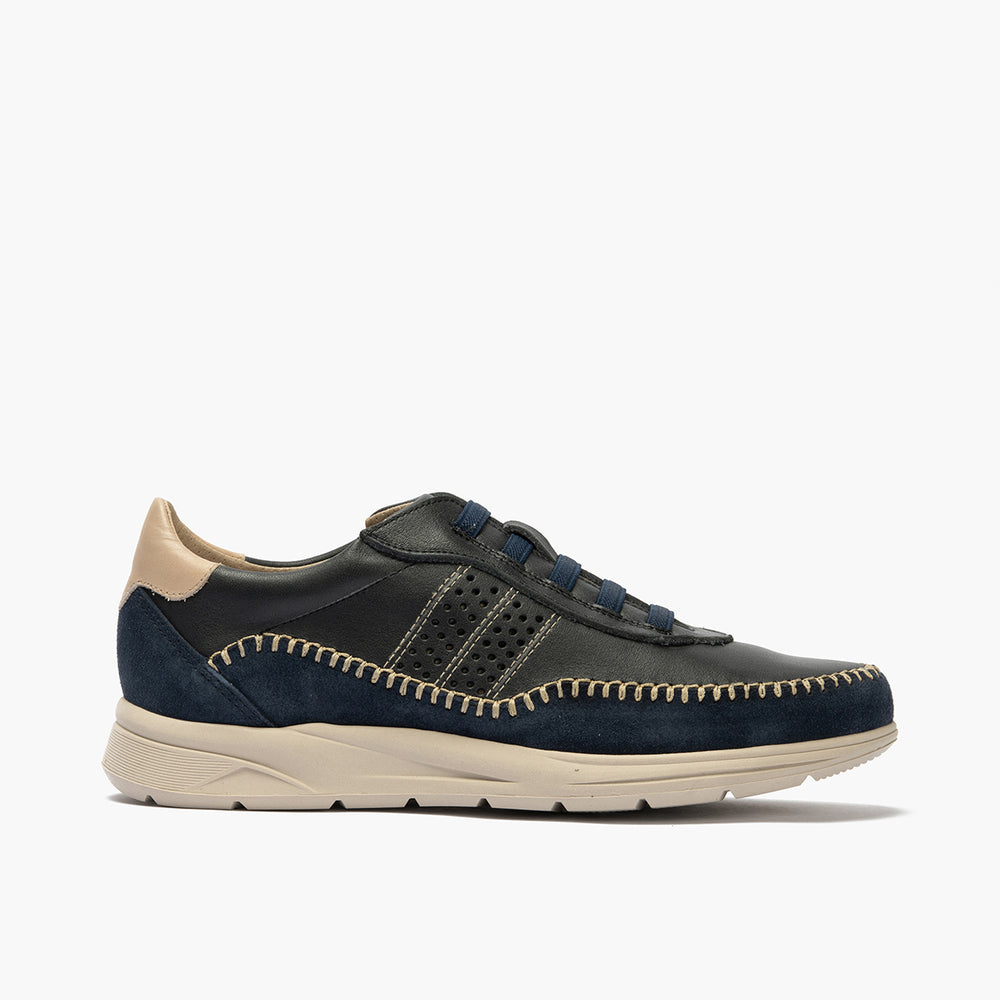 Deportivo para hombre con cordones elásticos Marino