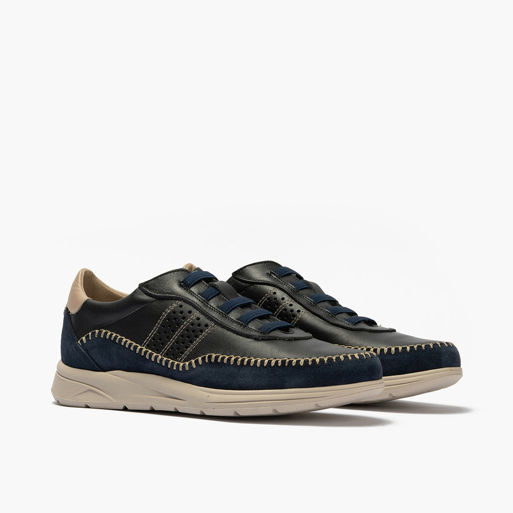 Deportivo para hombre con cordones elásticos Marino