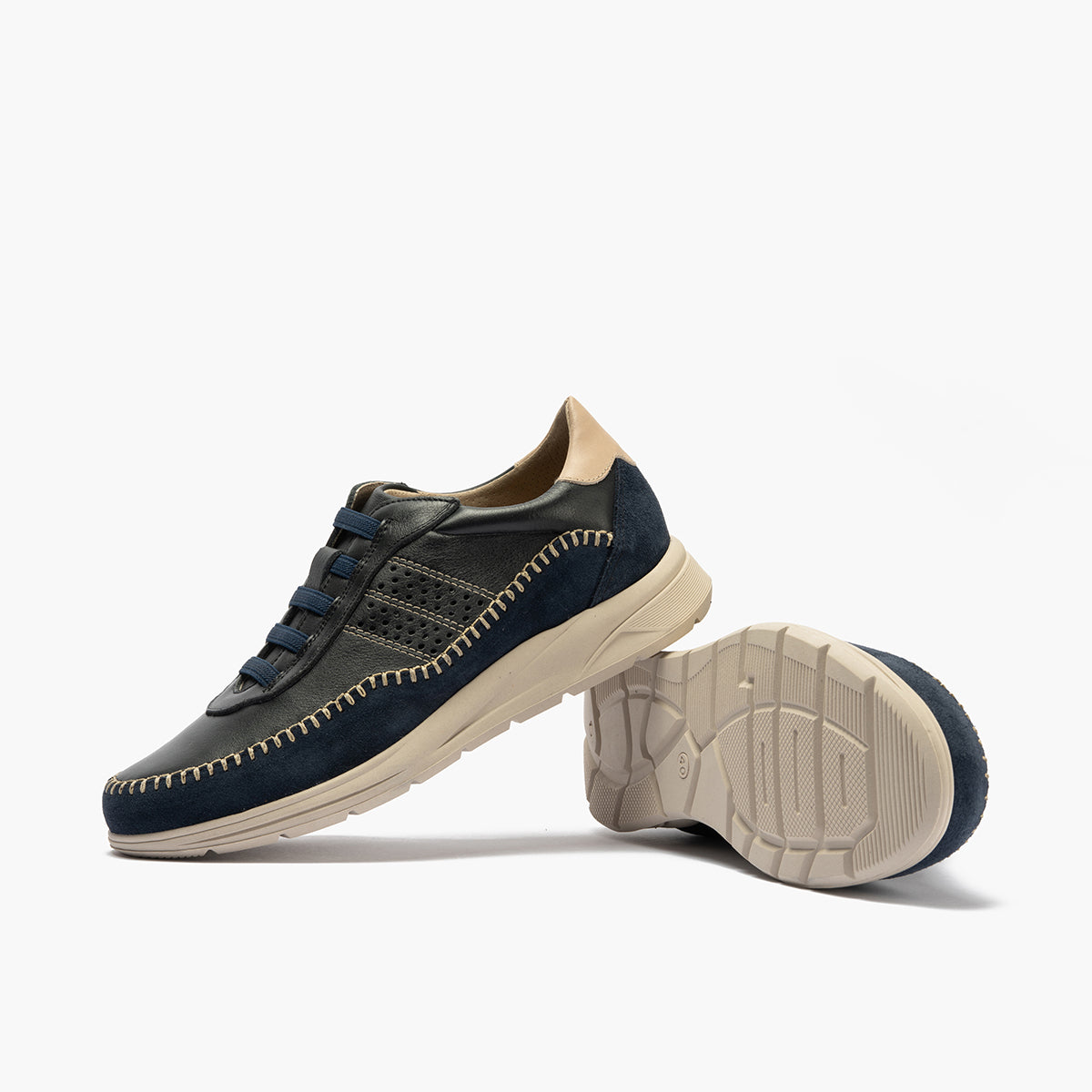 Deportivo para hombre con cordones elásticos Marino