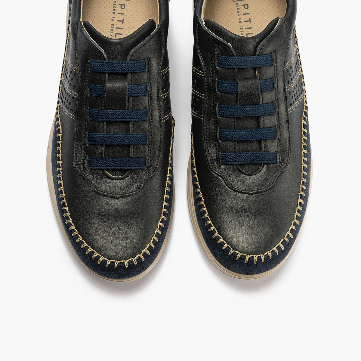 Deportivo para hombre con cordones elásticos Marino