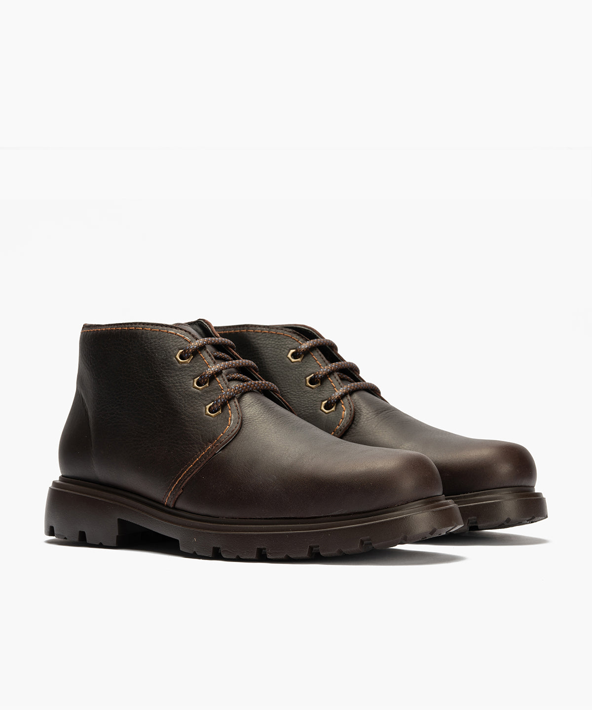 Botin Safari en Piel Engrasada Marrón