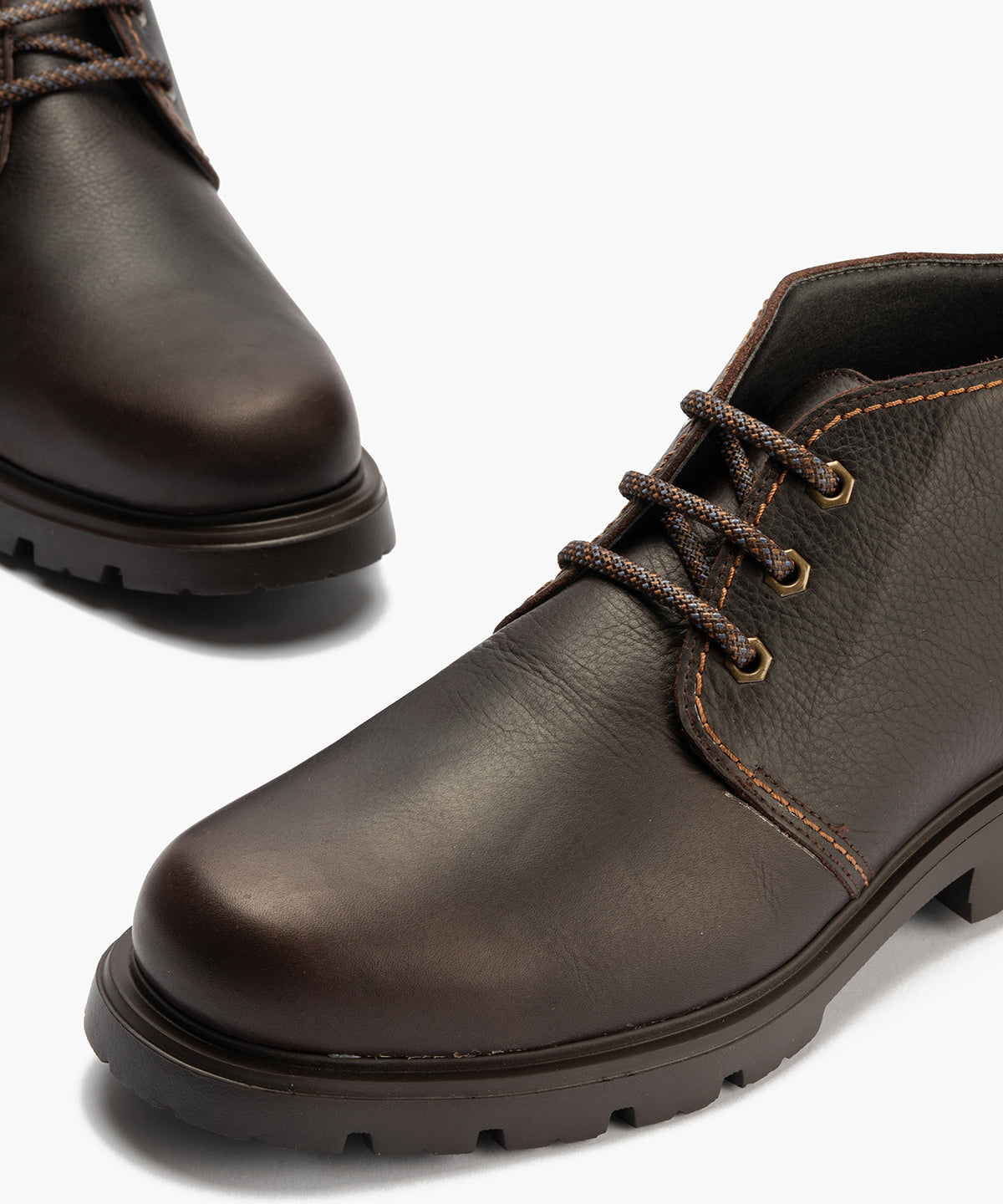 Botin Safari en Piel Engrasada Marrón