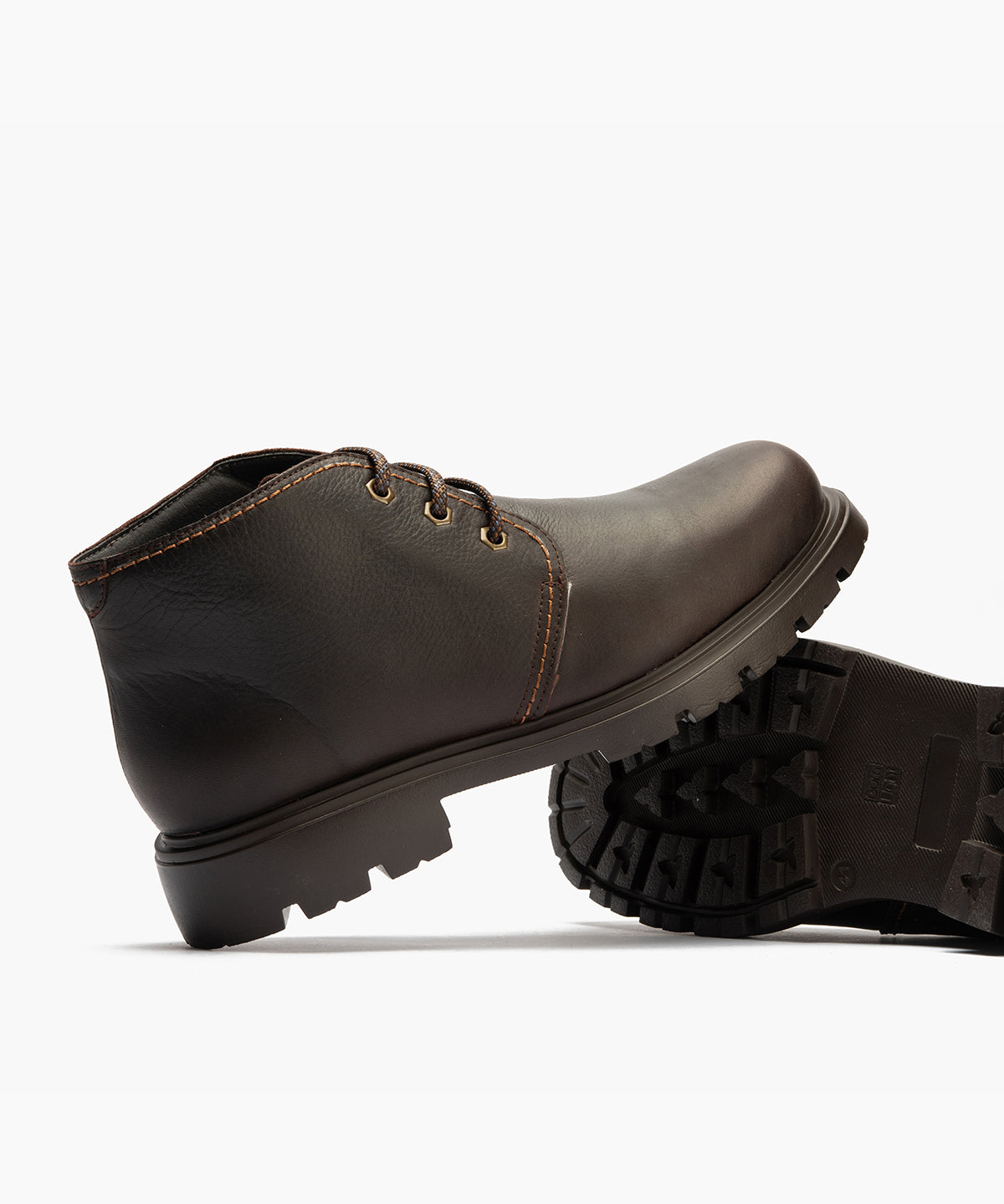 Botin Safari en Piel Engrasada Marrón