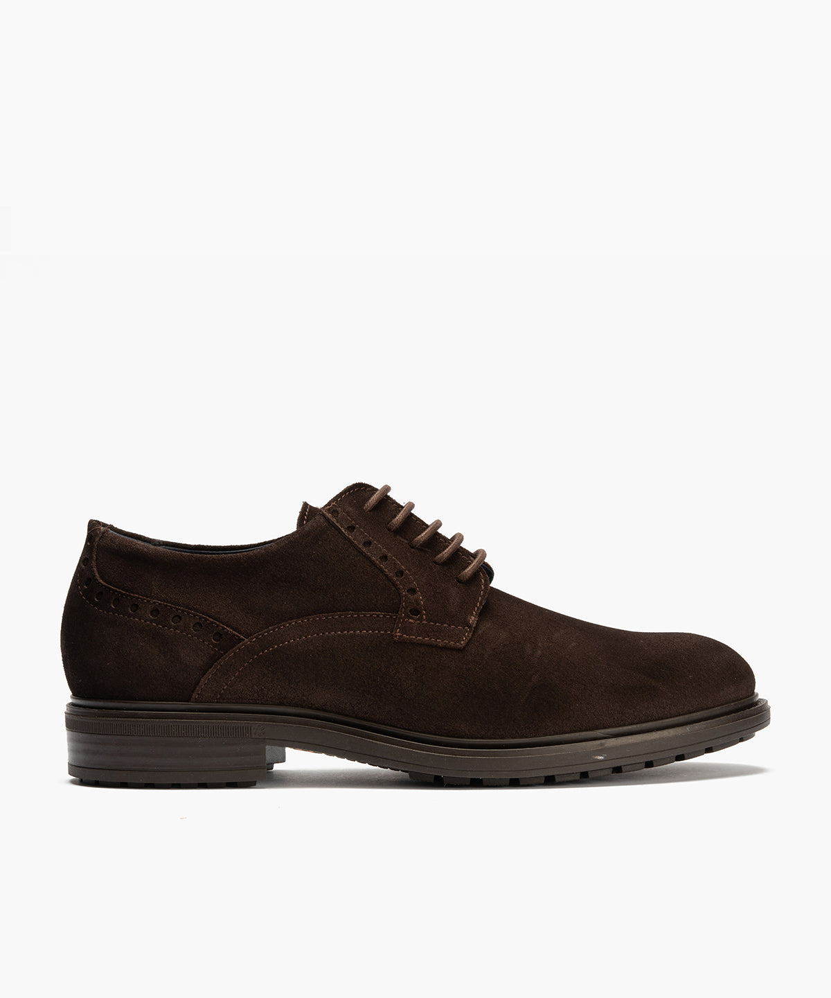 Blucher en serraje con detalle picados Marrón