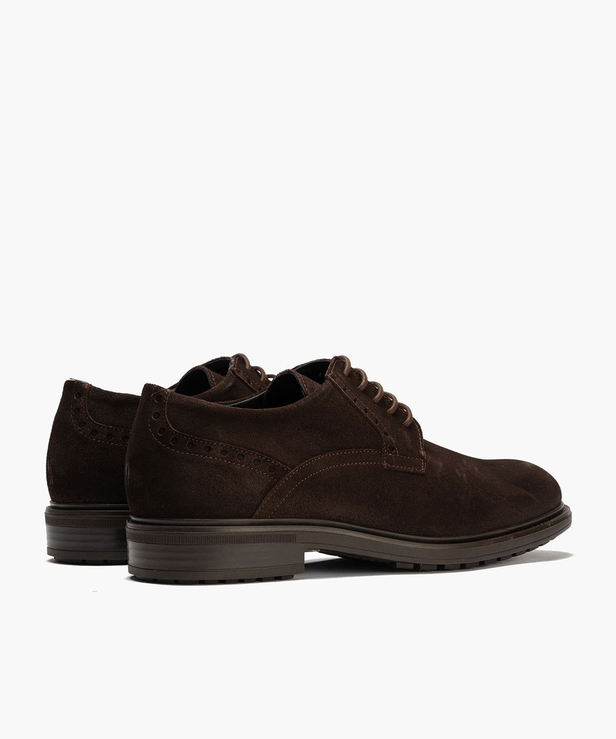 Blucher en serraje con detalle picados Marrón
