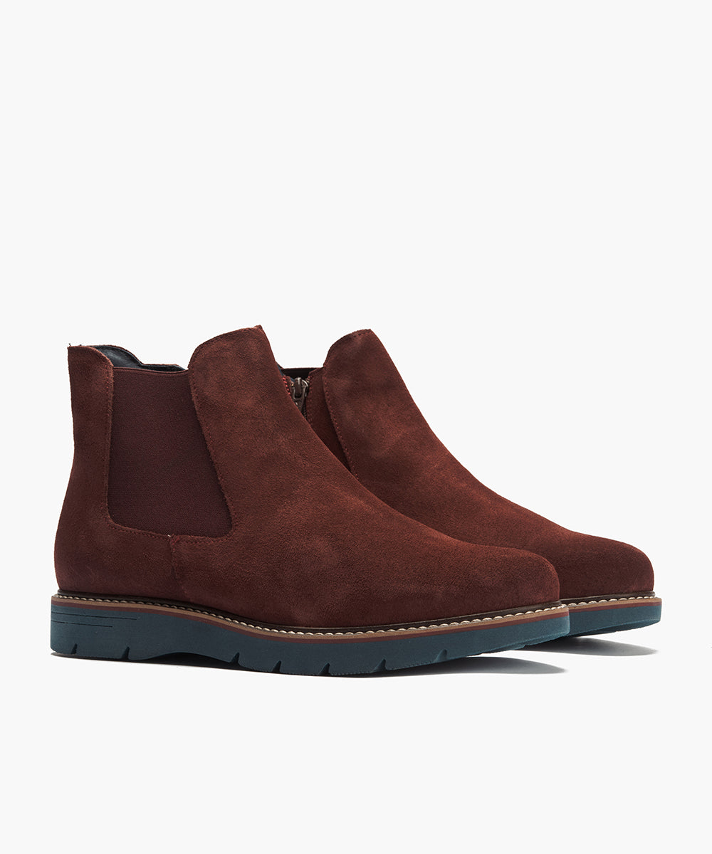 Botin Chelsea en Serraje Burdeos