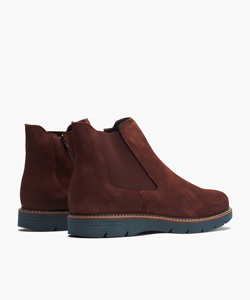 Botin Chelsea en Serraje Burdeos