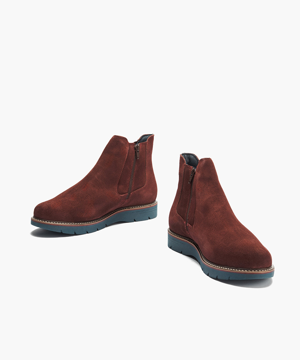 Botin Chelsea en Serraje Burdeos