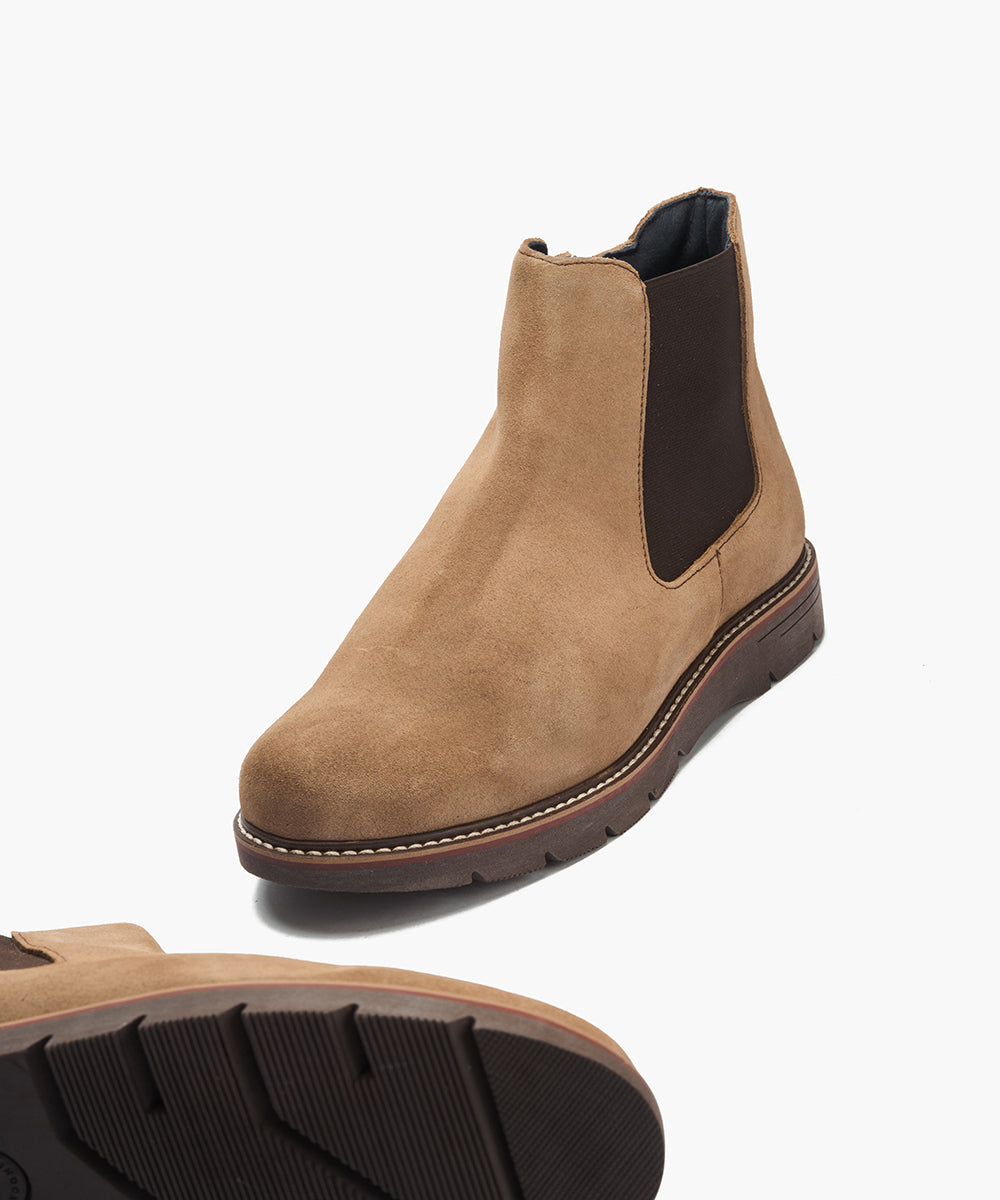Botin Chelsea en Serraje Taupe