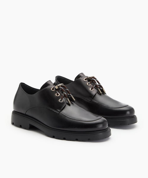 Blucher en Piel Negro con cordón Marron ERROZ x PITILLOS