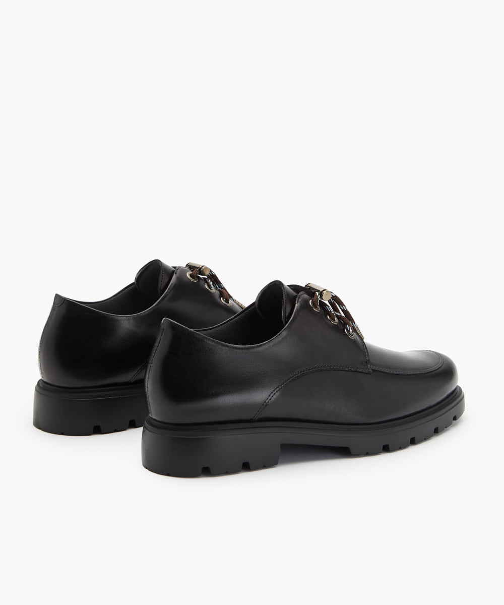 Blucher en Piel Negro con cordón Marron ERROZ x PITILLOS