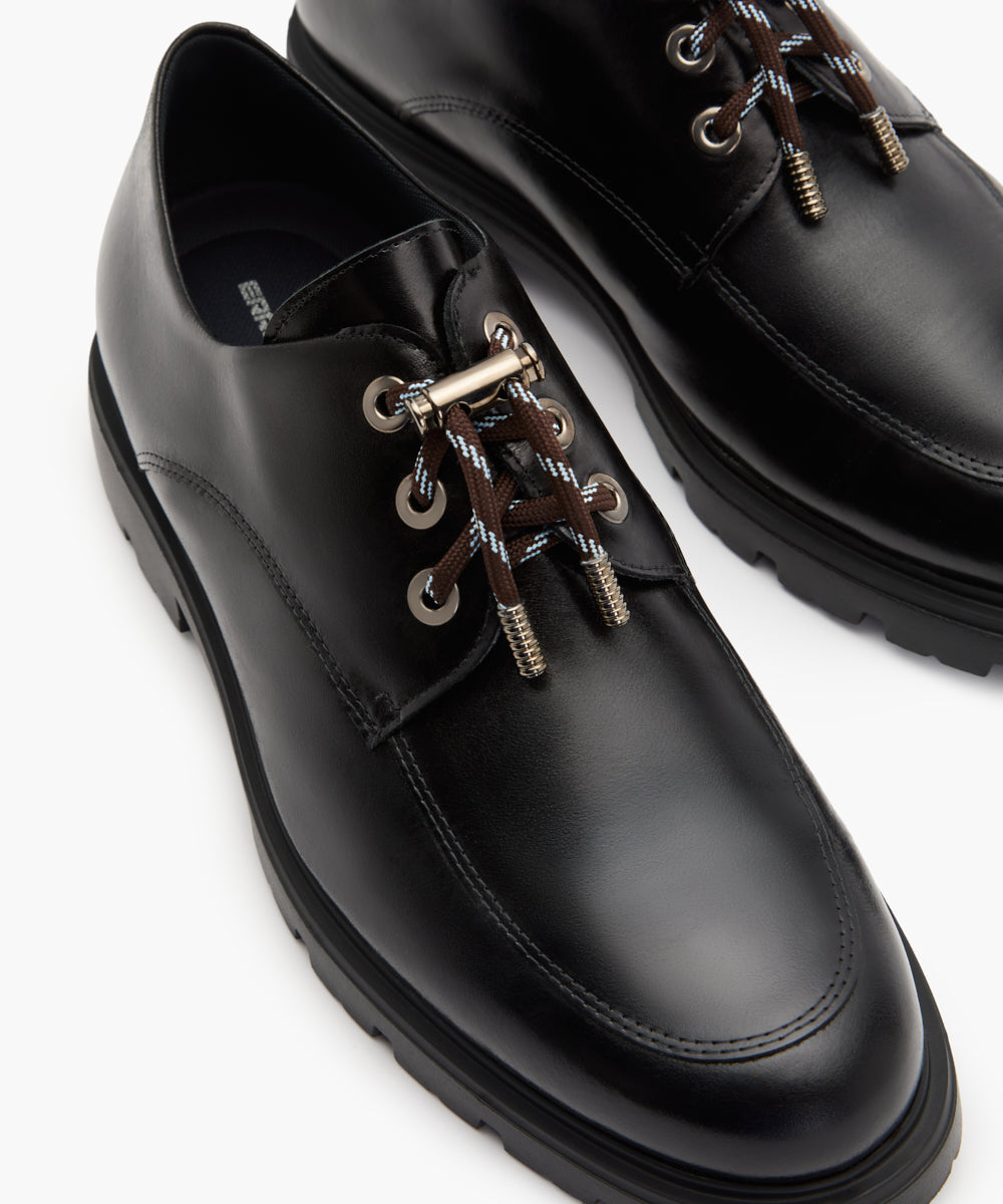 Blucher en Piel Negro con cordón Marron ERROZ x PITILLOS