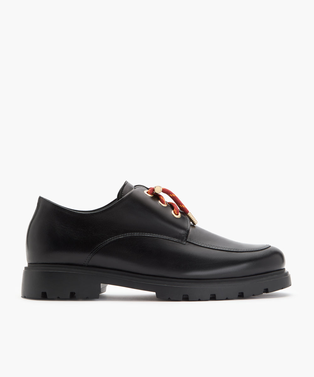 Blucher en Piel Negro con cordón Terracota ERROZ x PITILLOS