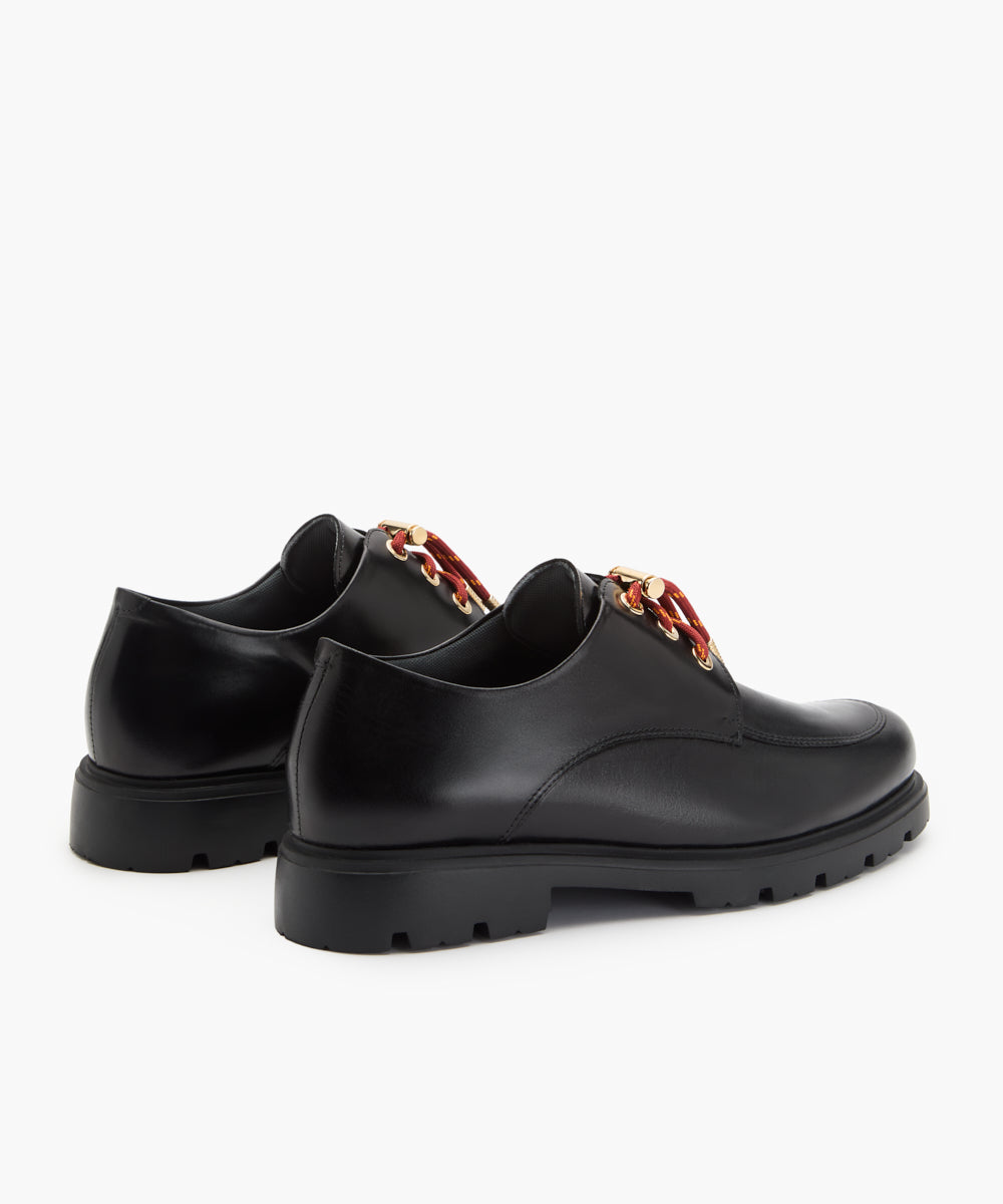Blucher en Piel Negro con cordón Terracota ERROZ x PITILLOS