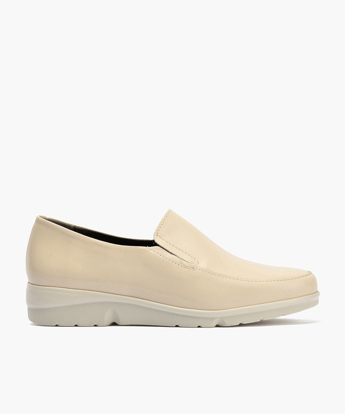 Mocasín Mujer Cuña Baja Beige