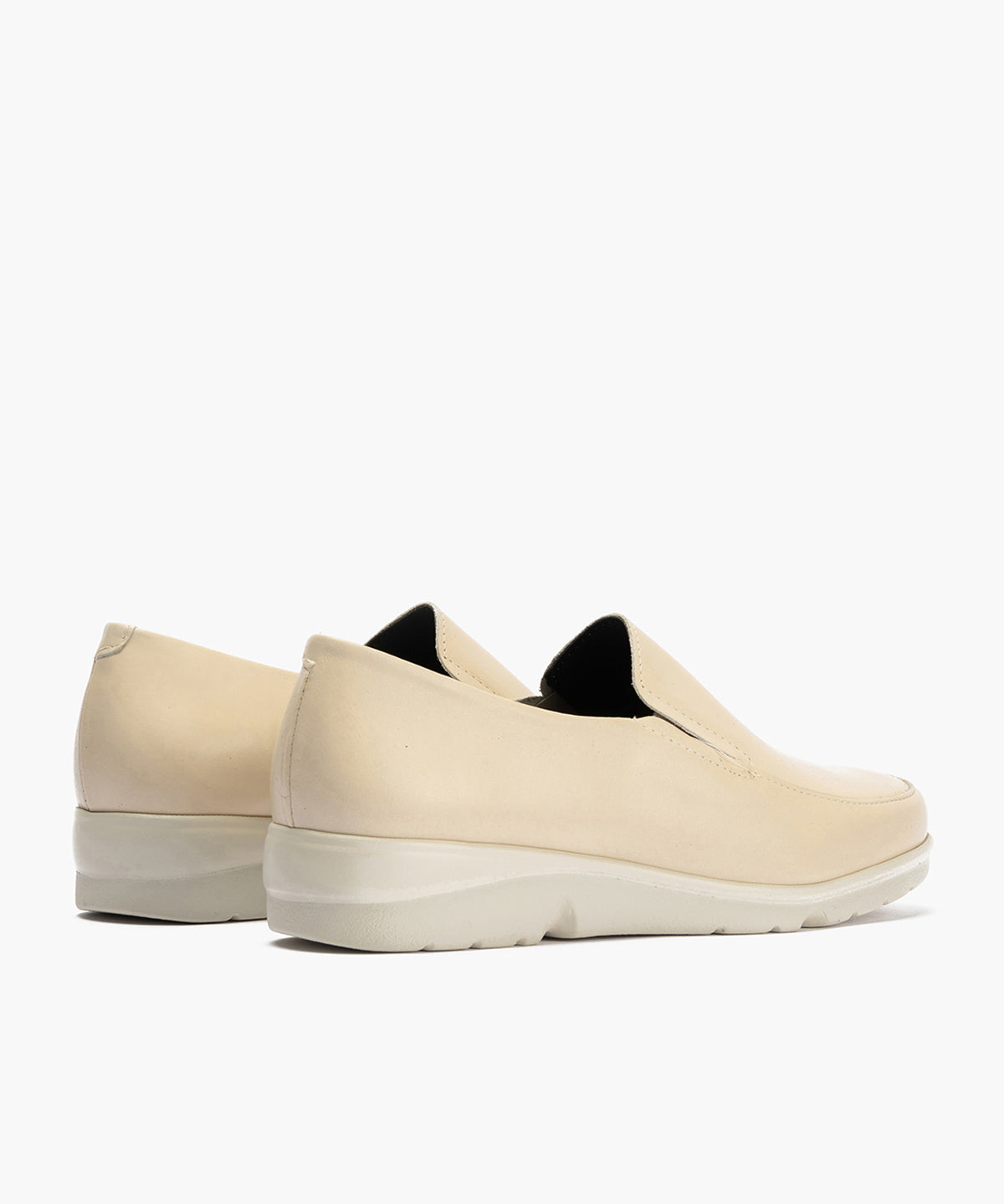 Mocasín Mujer Cuña Baja Beige