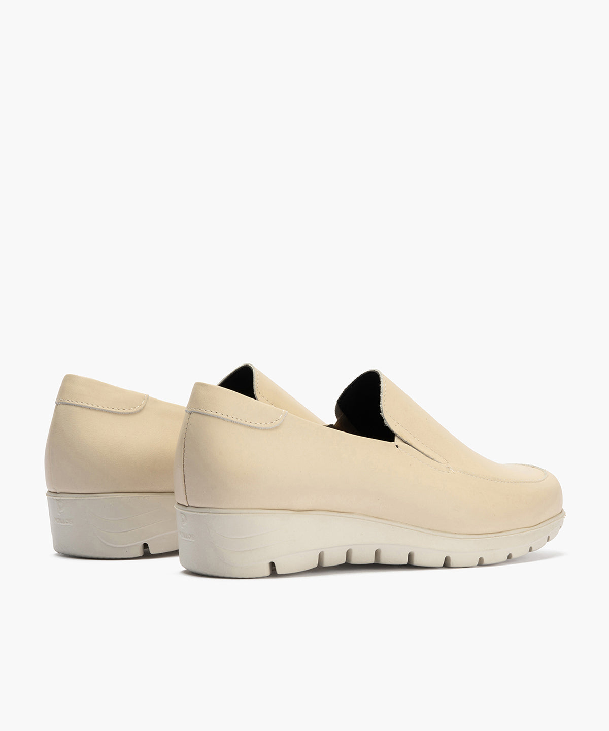 Mocasín Mujer Cuña Baja Beige