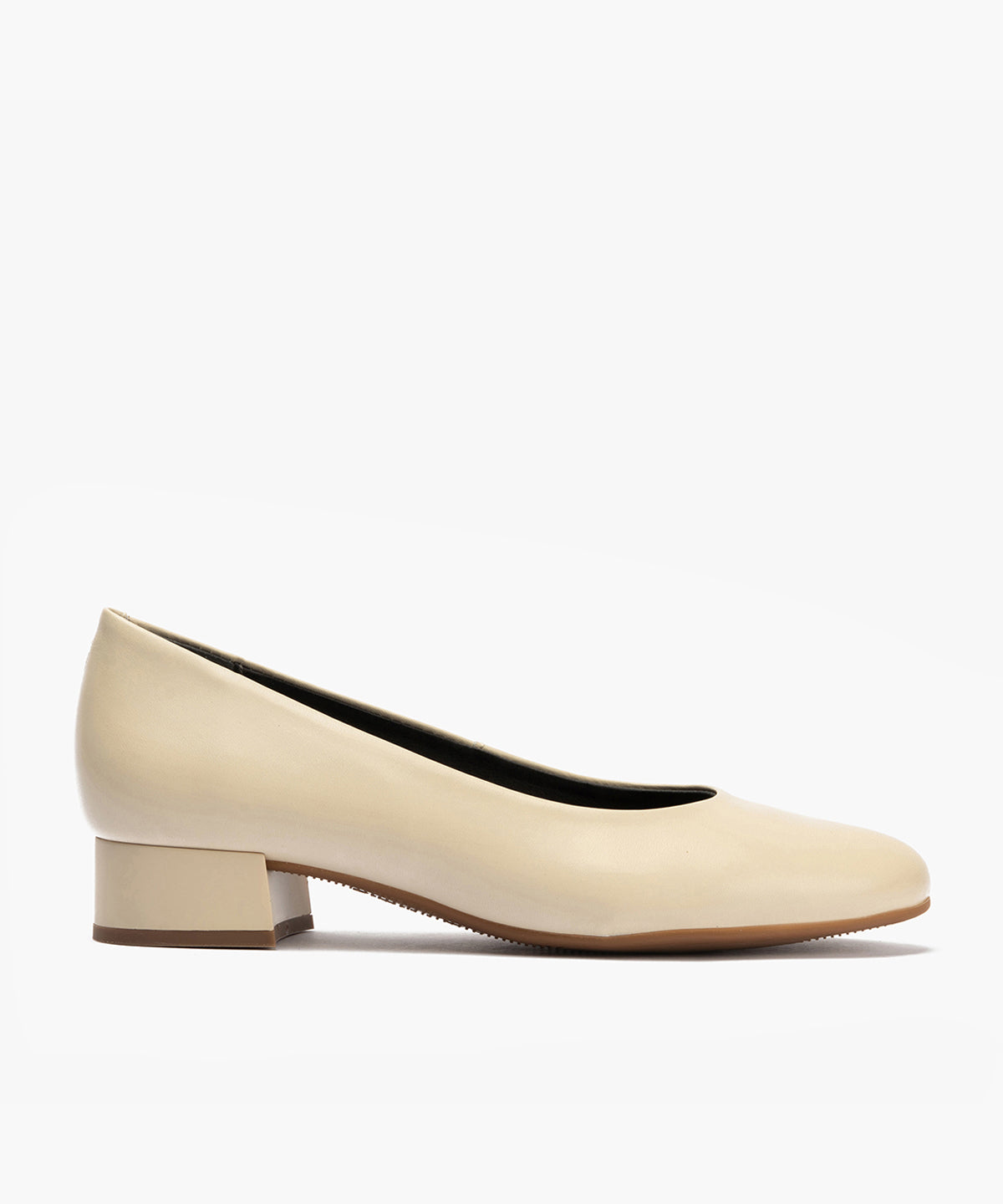 Zapato de Salón Tacón Bajo Beige