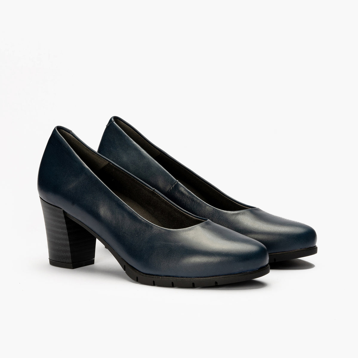 Zapato de Salón Mujer Tacón Alto con Tapas Azul