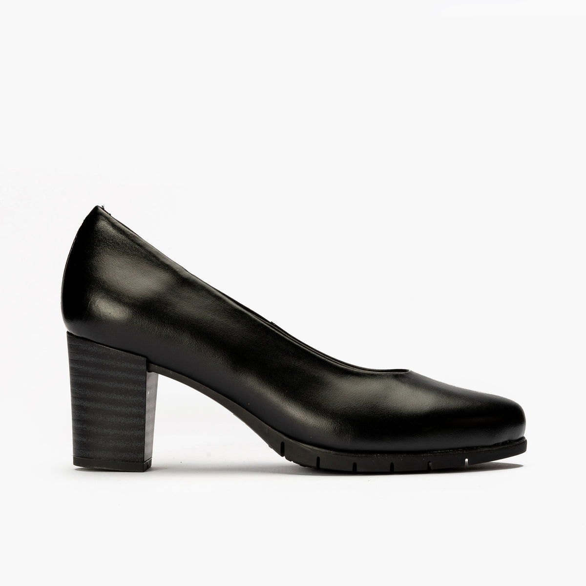 Zapato de Salón Mujer Tacón Alto con Tapas Negro
