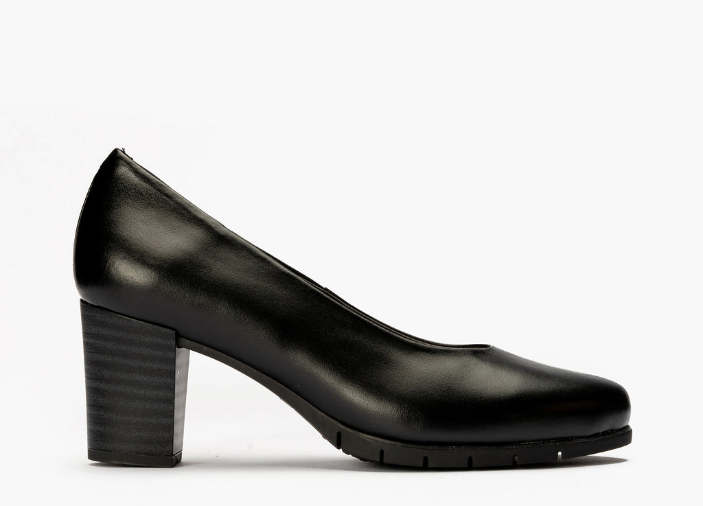 Zapato de Salón Mujer Tacón Alto con Tapas Negro