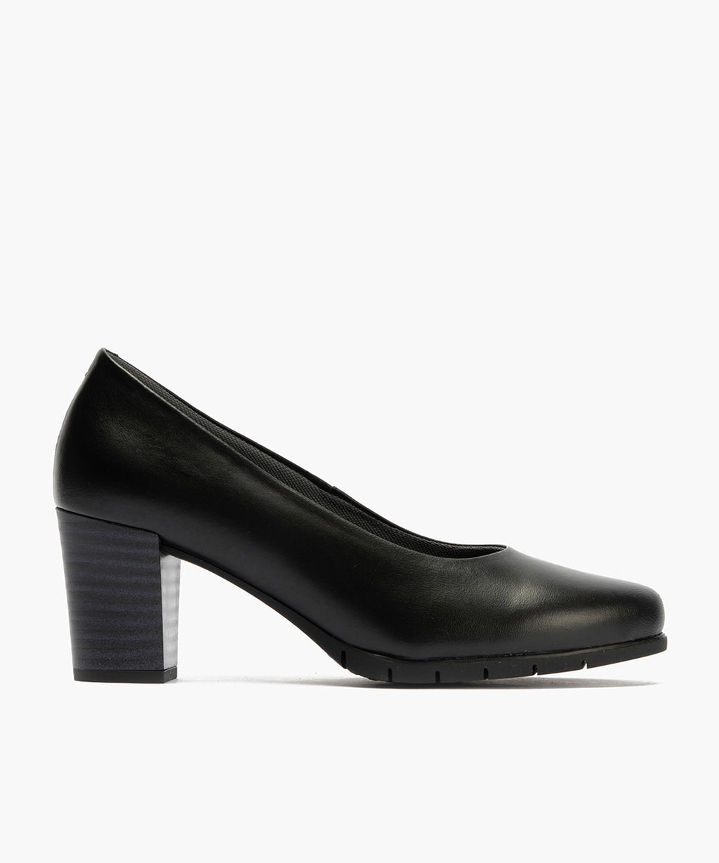 Zapato de Salón Mujer Tacón Alto con Tapas Negro