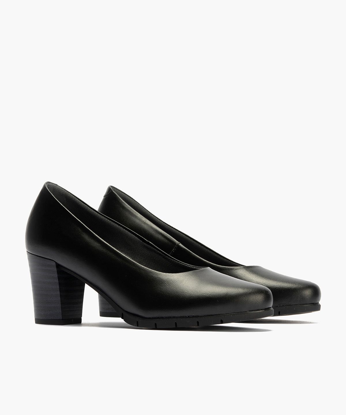 Zapato de Salón Mujer Tacón Alto con Tapas Negro
