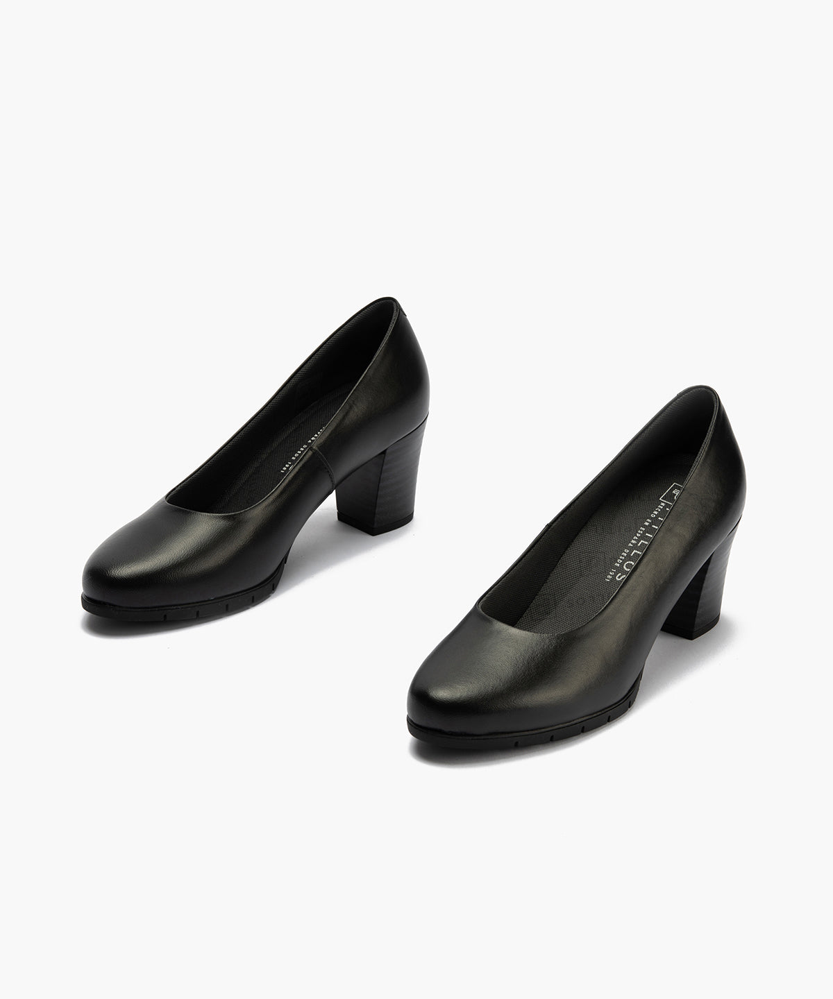 Zapato de Salón Mujer Tacón Alto con Tapas Negro