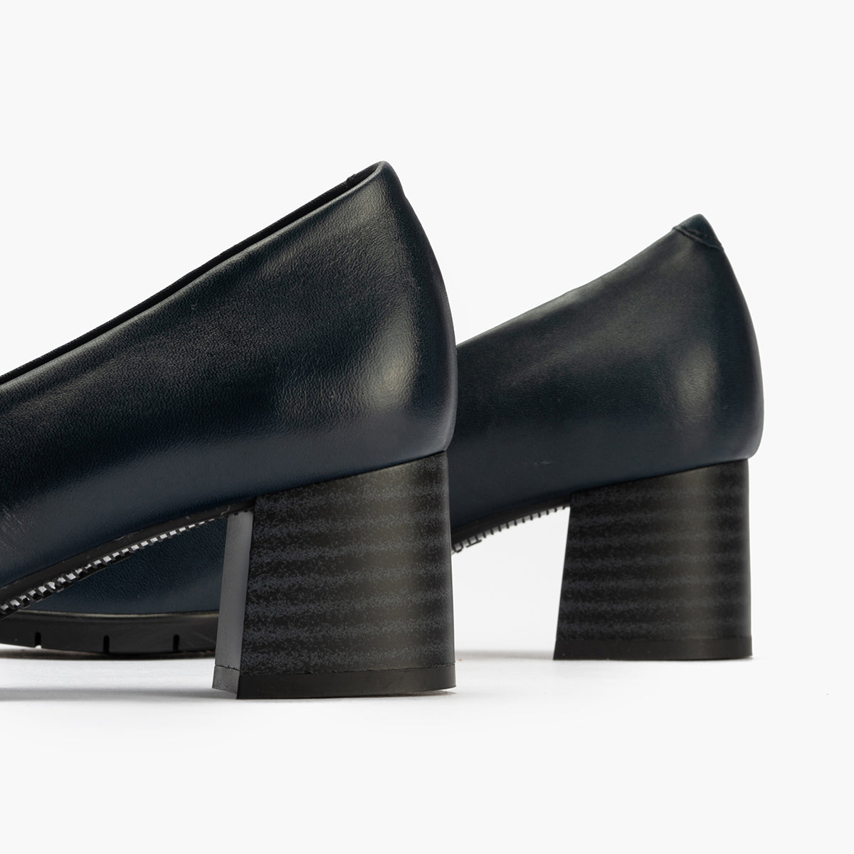 Zapato de Salón Mujer Tacón Medio con Tapas Azul