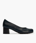 Zapato de Salón Mujer Tacón Medio con Tapas Azul