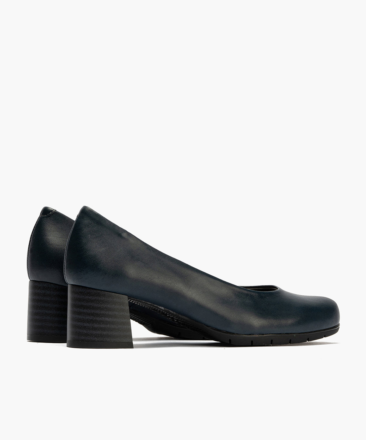 Zapato de Salón Mujer Tacón Medio con Tapas Azul