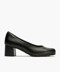Zapato de Salón Mujer Tacón Medio con Tapas Negro