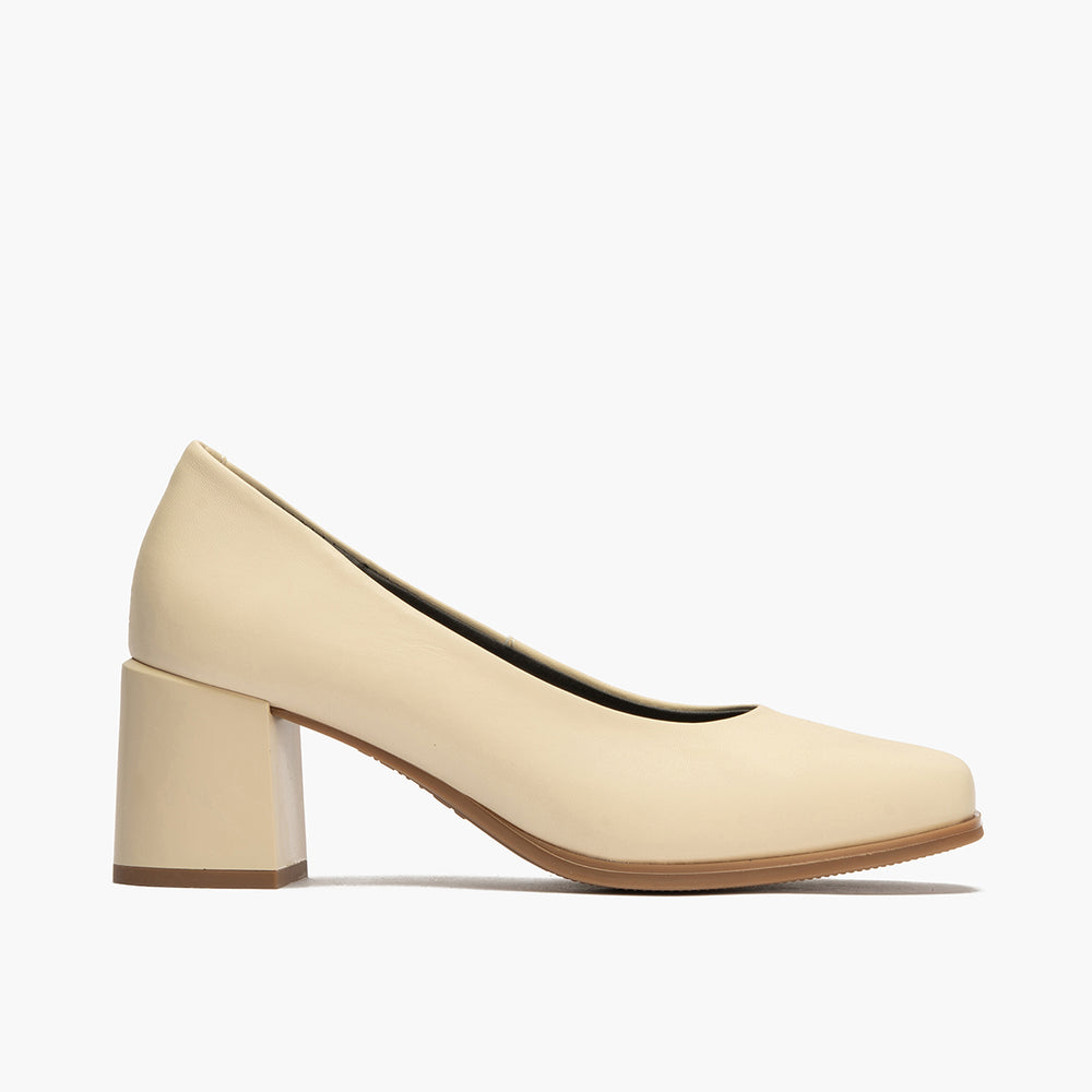 Zapato de Salón Mujer Tacón Alto Beige